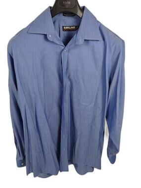 Men’s Kirkland Signature Dress Shirt Blue 17-36